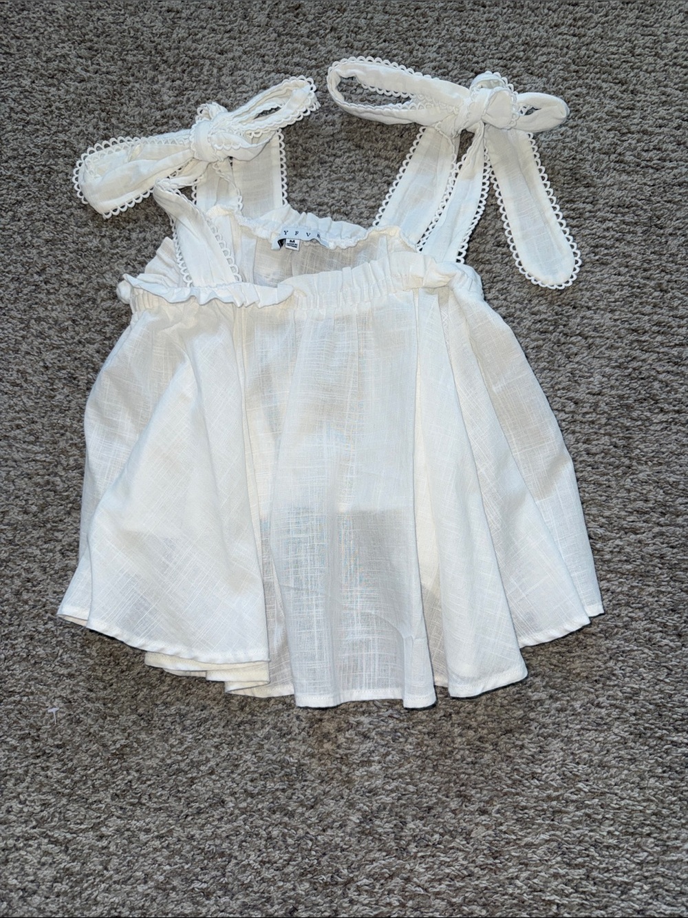 HYFVE White Ruffled Strap Summer Top - Picture 1 of 2